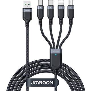 Joyroom USB-A til Lightning/ USB-C/ Micro USB kabel 3.5A, 1.2m - Sort