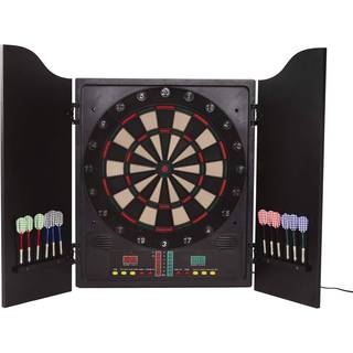 Elektronisk dartskive i dartskab sort - Nordic Games
