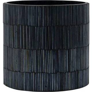 House Doctor Gara Lysestage 10 Cm - Lysestager Glas Sort - 209511023