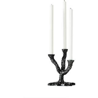 Ava lysestage, antique dark grey