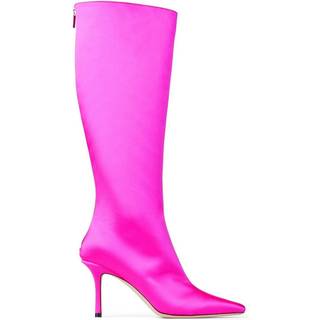 Jimmy Choo Agathe 85 satin knee-high boots - pink - EU 36.5