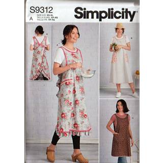 Enkelhed Misses 'Wraparound Apron Packet Code 9312 Sym?nsterst?rrelser XS-XL White