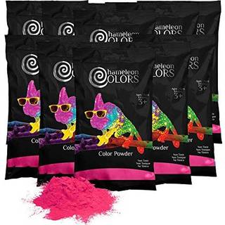 Kameleonfarver Pink køn afslører pulver - 1 lb poser - 10 pakke - til 8-10 mennesker - levende blå farve - pulver til baby pige køn afslører - le