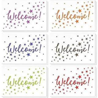 36 pak bulk velkomstkort med konvolutter til g?ster Medarbejdere Business Star Pattern Design Blank Interior (4x6 in)