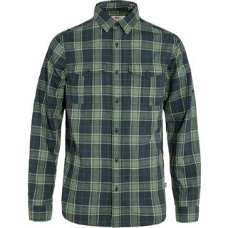 Fjällräven Men's Övik Travel Long Sleeved Shirt Dark Navy/Patina Green, L