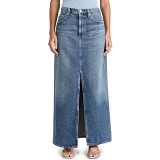 Agolde Leif denim maxi skirt - blue - S-M