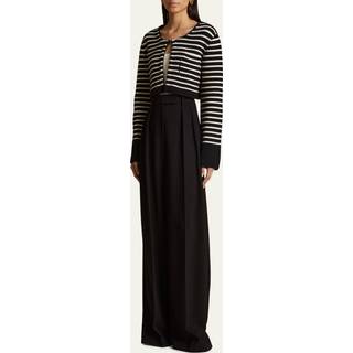 Khaite Calix striped cashmere-blend cardigan - multicoloured - XL