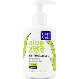 Clean & Clear Aloe Vera Gentle Facial Cleanser for Acne-udsatte og f?lsom hudolie-fri daglig ansigtsvask med aloe vera vegansk No Animal Testing