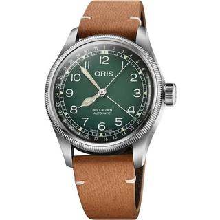 ORIS Big Crown Pointer Date Cervo Volante ur, grøn skive med læderrem -38mm