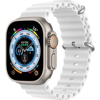 Dux Ducis OceanWave - Apple Watch 9/8/7/6/5/4/3/2/1/SE - 41/40/38mm - Soft Silikone urrem - Hvid