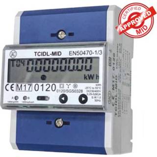 KWH måler 3-faset LCD 5(80)A 4M MID S0-snitflade RS485, TCIDL-MID