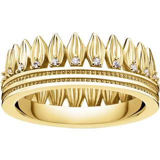 Thomas Sabo TR2282-414-14 Ring für Damen Krone Blätter goldfarben