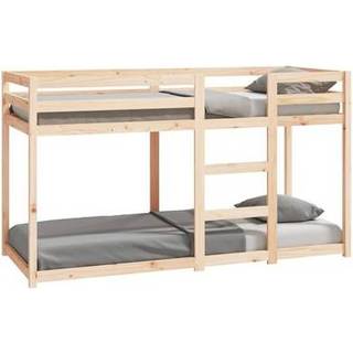 køjeseng 75x190 cm massivt fyrretræ hvid