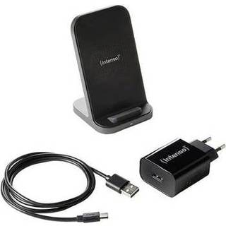Intenso® Trådløs Bordoplader QI 15W med USB-C kabel og 20W hurtigoplader (PD 3.0/QC 4.0)