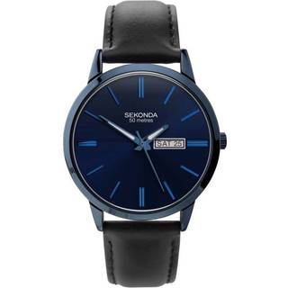 Sekonda 1843 Jackson Blue Dial Black Strap Watch - W31217