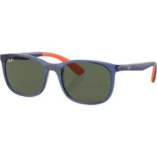 Ray-Ban Børn RJ9076S 712471 49 Solbriller Børn Blue - Transparent Blue On Rubber Orange - 49mm