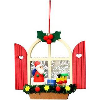 Christian Ulbricht Ornament - Vindue med julemanden - 2,75 """" H x 3 """" W x 1 """" D