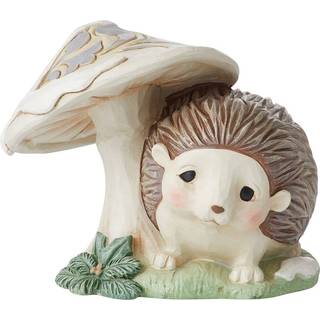 Enesco Jim Shore Heartwood Creek White Woodland Hedgehog og Mushroom Figur 3,25 tommer flerfarvet