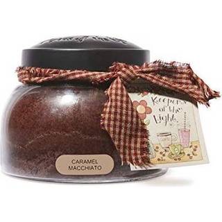 En munter giver - Caramel Macchiato Mama Duftende glas Jar Candle (22 oz) med låg og tro til Life Duft lavet i USA