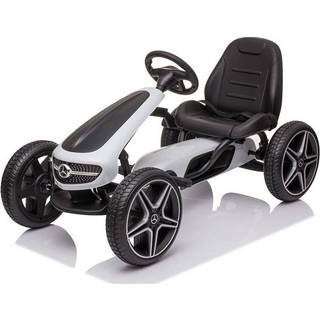 Mercedes Benz gokart med gummihjul, grå