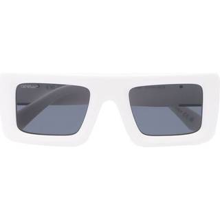 Off-White Unisex OERI049 Leonardo 0107 White dark grey Solbriller Acetat Hvid Grå Firkantet Normal