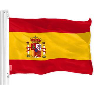G128 Spanien Spansk flag | 3x5 ft | Liteweave Pro Series Trykt 150D Polyester | Land flag indendørs/udendørs livlige farver messing grommets tykk