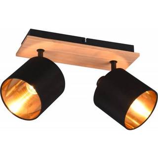Tommy loftspot, træ/sort/guld, længde 30 cm, 2 lyskilder.