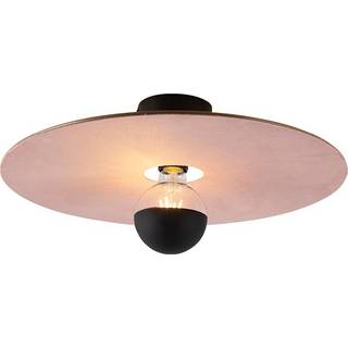 Loftslampe sort flad skærm lyserød 45 cm - Combi
