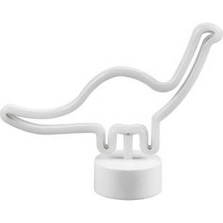 Neon bordlampe hvid inkl. LED - Dinosaur