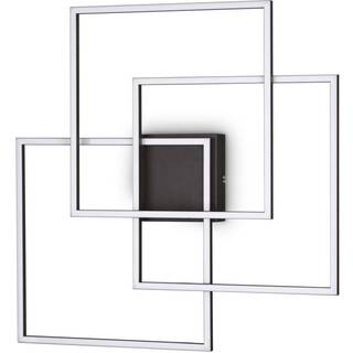 Ideal Lux LED-væglampe Frame sort 3 lyskilder 59 x 59,5 cm