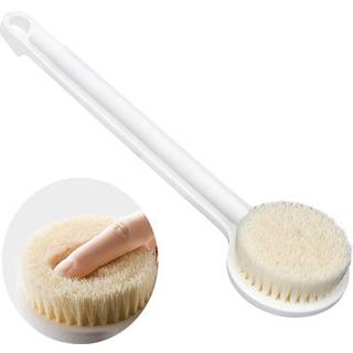 Ithyes kropsbørste tør børstning brusebad børste lang håndtag blid ryg hud skrubber eksfoliere massage Forbedre blodcirkulation cellulite behandl