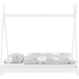 ML-Design BedTipi 80 x 160 cm lamelramme, hvid
