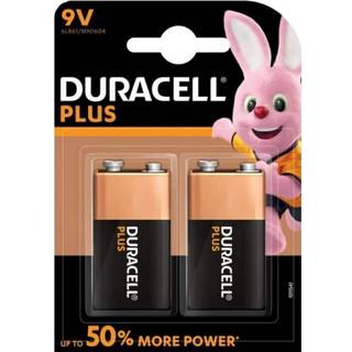 DURACELL 9V PLUS POWER BATTERI (2 stk.)