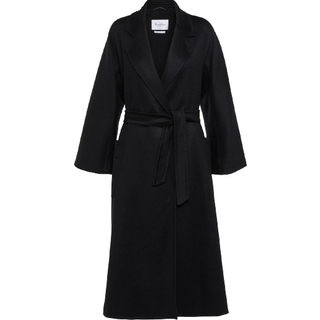 Max Mara Ludmilla cashmere wrap coat - black - M