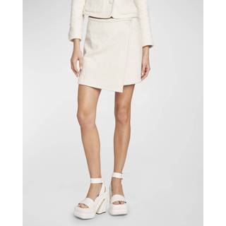 Proenza Schouler White Label cotton tweed wrap skirt - white - S