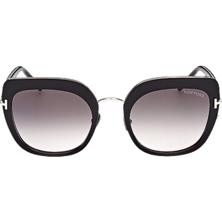 TOM FORD Kvinde FT0945 Virginia 05B Solbriller Acetat Sort Grå Firkantet Normal Skygge