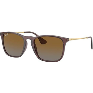 Ray - Ban Mand RB4187 CHRIS 6593T5 Solbriller Injiceret Brun Brun Firkantet Polariseret