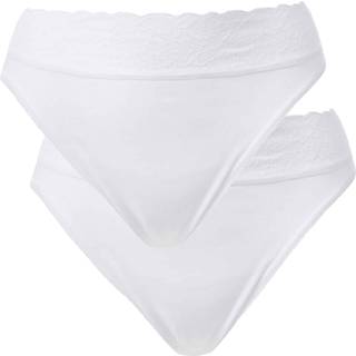Calida 2-pak Lycraspitze Panty - White - Large