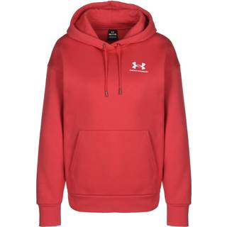 Sweatshirt med hætte Under Armour Essential Fleece Hoodie-RED 1373033-638 Størrelse S