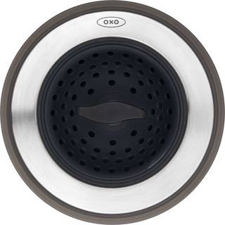 OXO Good Grips 2-i-1 afløbsfilter og stopper - med nemt greb, holdbar afløbsbeskyttelse til køkkenvaske