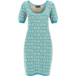 Versace Versace Allover intarsia minidress - multicoloured - S