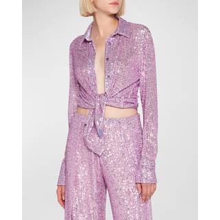 Tom Ford Sequined shirt - pink - XS
