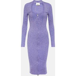 Isabel Marant Zael wool-blend midi dress - purple - M