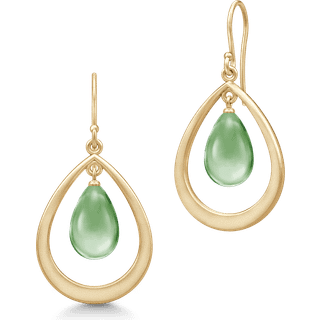 Prime Droplet Earrings Green Amethyst