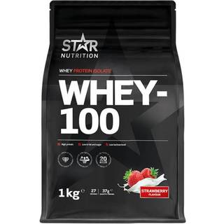 Star Nutrition Whey-100, 1 kg (Jordgubb)