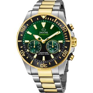 Hybrid Diver J889 Herreur, Stål/Sort/Grøn/Guld, 46 mm
