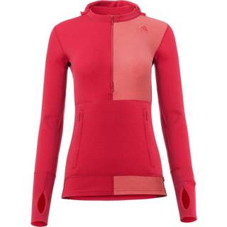 Aclima Women's WarmWool Hoodsweater with Zip Jester Red/Spiced Coral/Spiced Apple, L