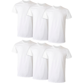 Hanes Ultimate Herre Control Crew Neck - Flere pakker tilgængelige Undershirts White 6 Pack Medium US