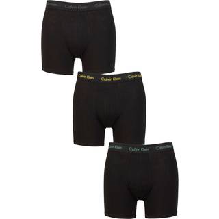 Calvin Klein 3-pak Cotton Stretch Boxer Brief - Black/Green - Small