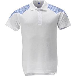 Mascot Food & Care Poloshirt i hvid/azurblå - Str. L
